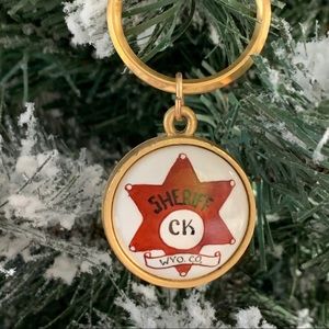SHERIFF CK Wyoming Co.🎄Vintage Ornament Keychain